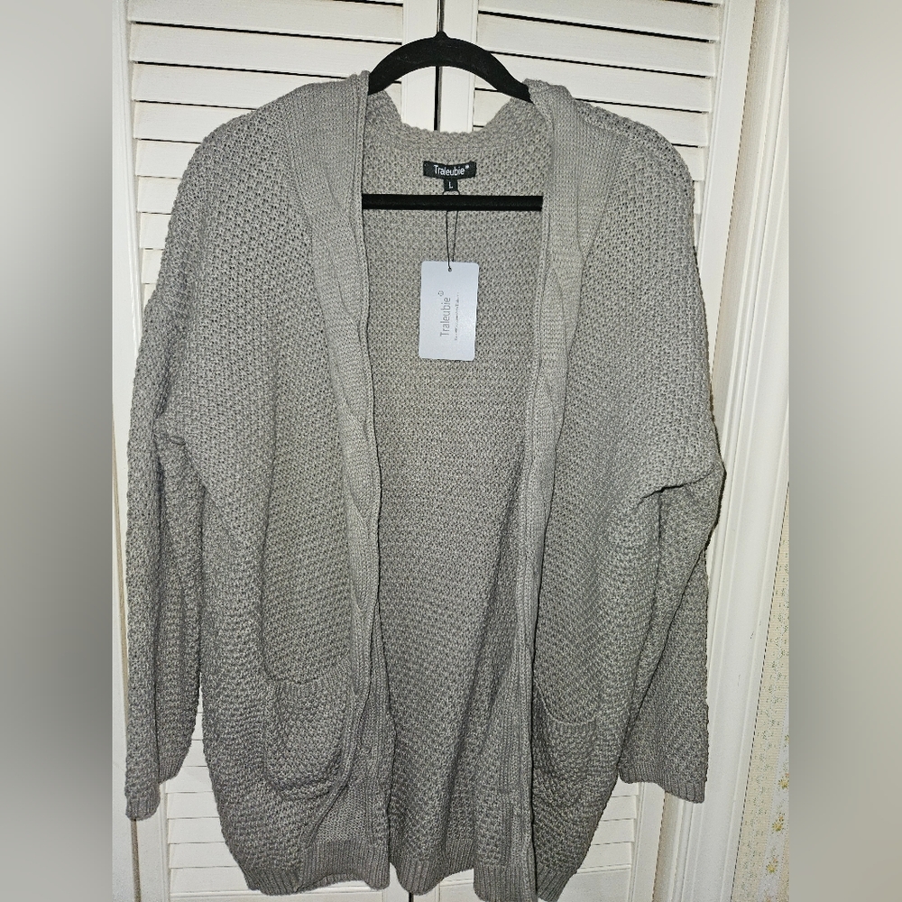 Traleubie Cardigan /sweater/ Brown/size Large